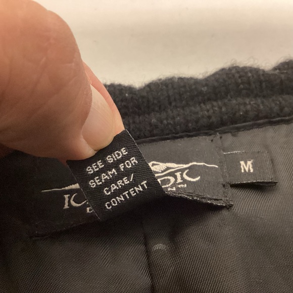 Vintage Icelandic Design embroidered jacket womens size medium wool cotton blend - Picture 8 of 11